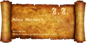 Nász Norbert névjegykártya